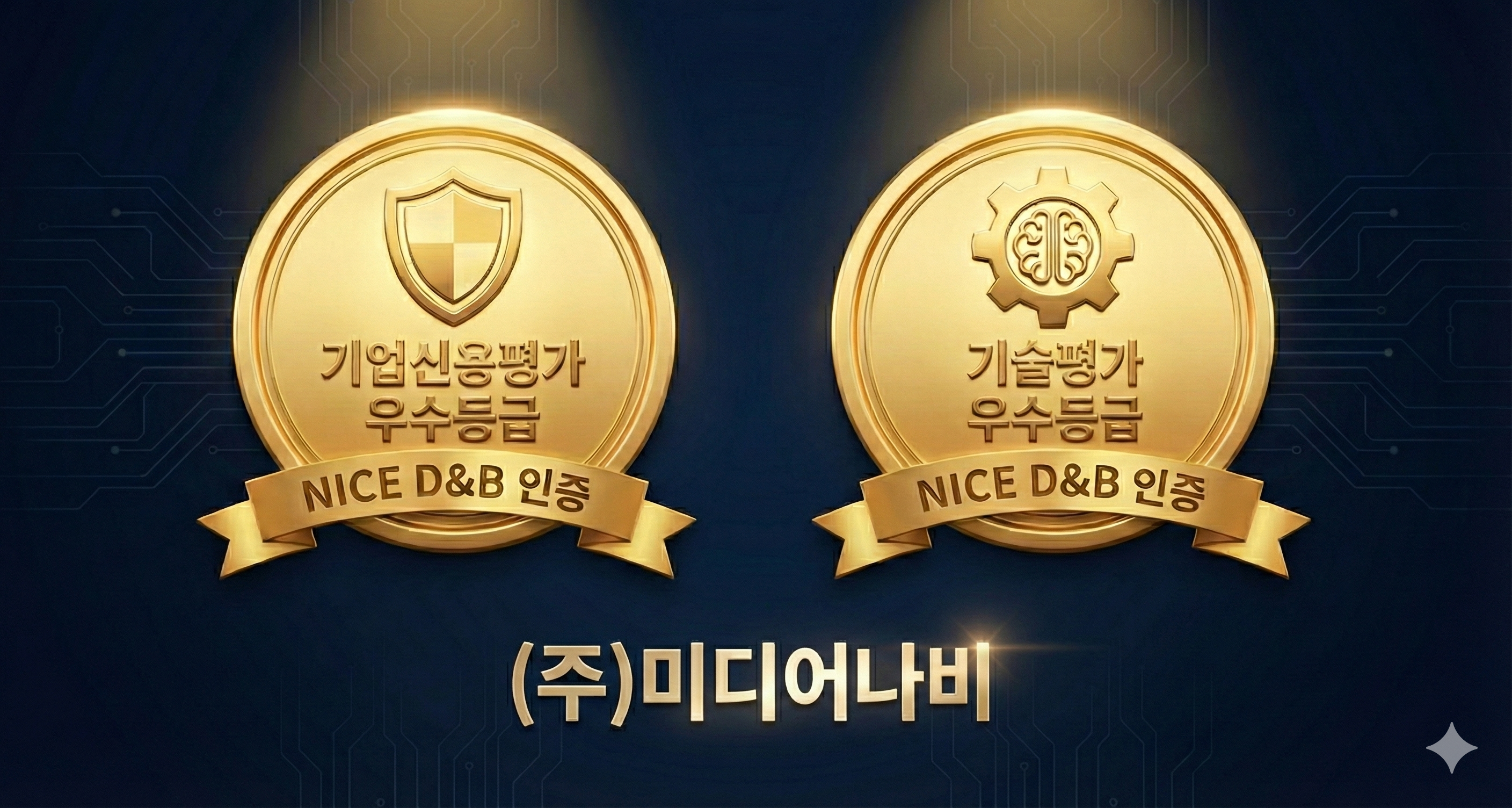 (주)미디어나비, 기업신용평가/기술평가 우수등급 인증!